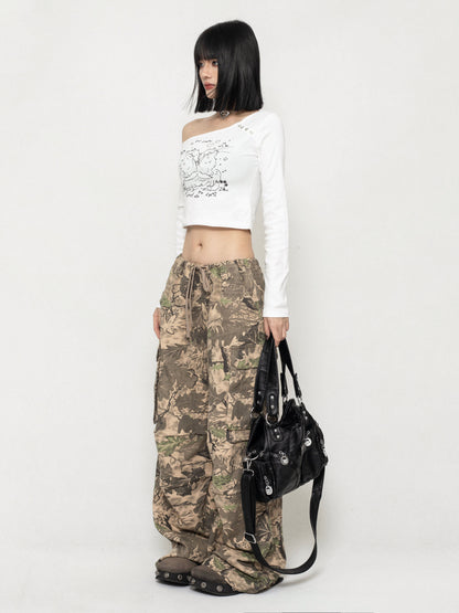 Retro Camouflage Cargo Pants