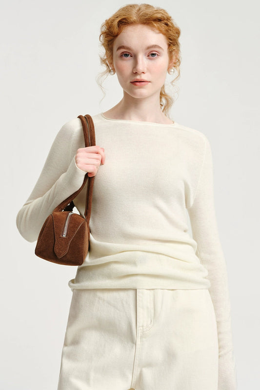 Seamless Wool Knit Sweater