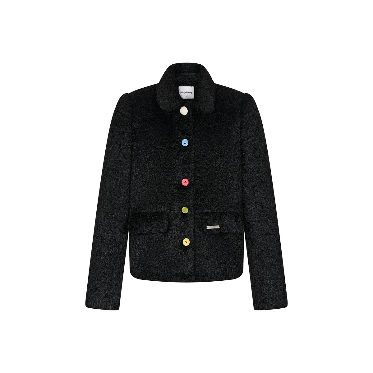 Colorful Buckled Padded Blazer