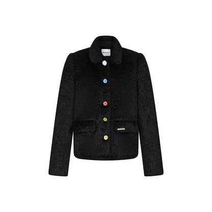 Colorful Buckled Padded Blazer