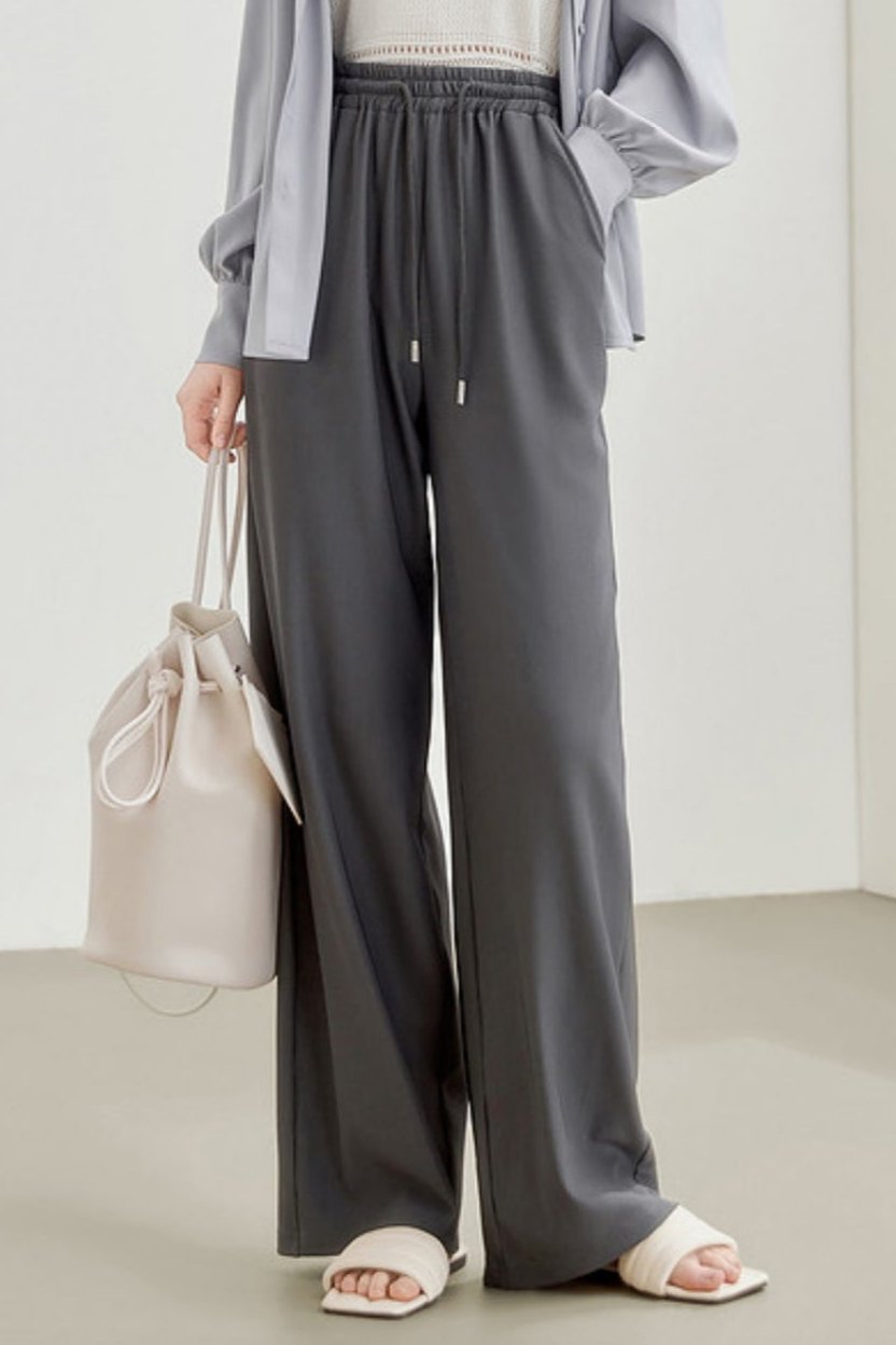 Loose Drape Wide-Leg Pants