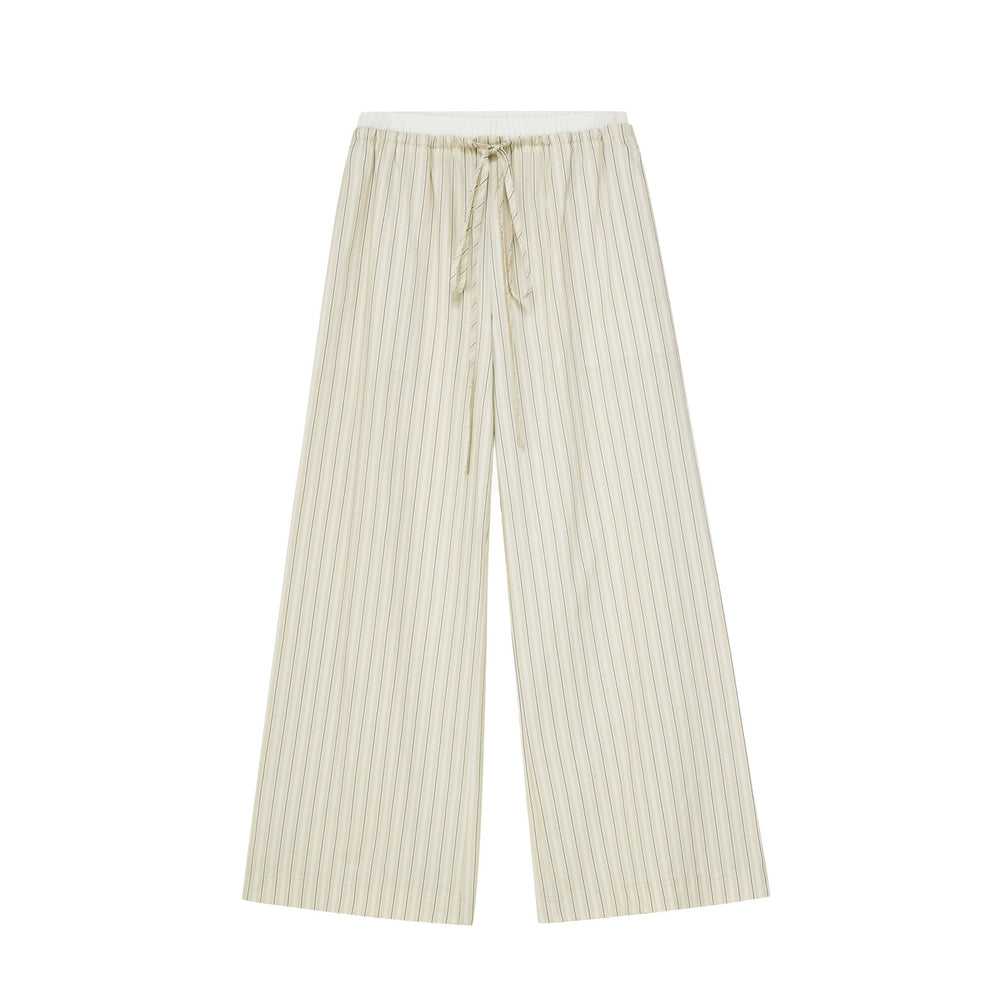 Retro Loose Stripe Mop Pants