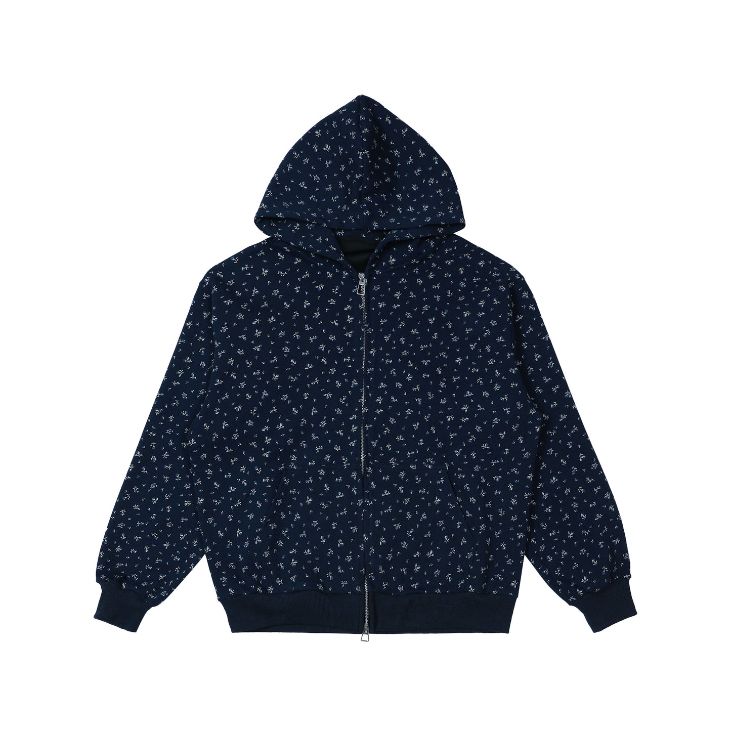 Full Print Casual Hooded Coat