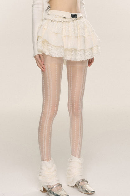 Shao Ye Eye [September 26 at 20 o'clock on sale] Shao Ye Eye Ballet Leg Essence Lace Cake Skirt Girl Early Autumn