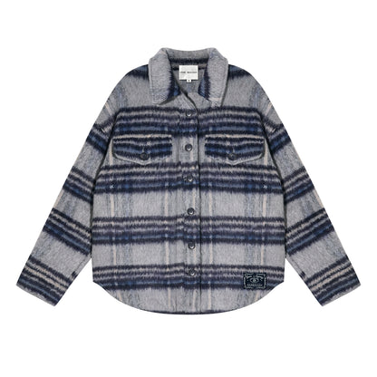 Asgony Plaid Woolen Jacket