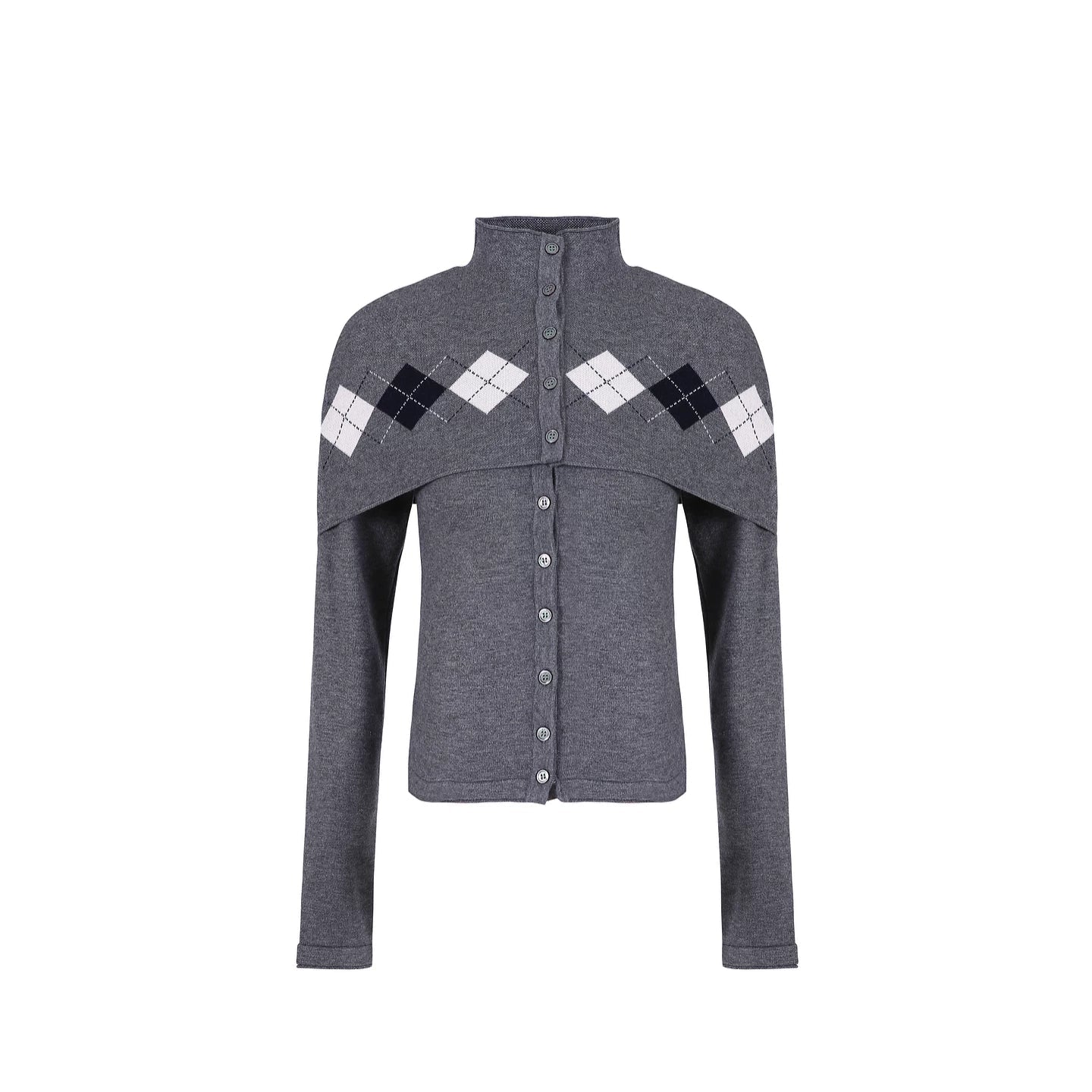 Argyle Jacquard Cardigan Set