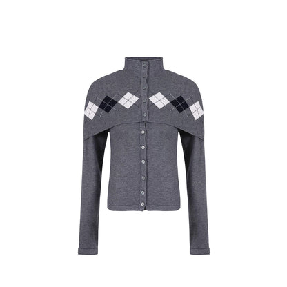 Argyle Jacquard Cardigan Set
