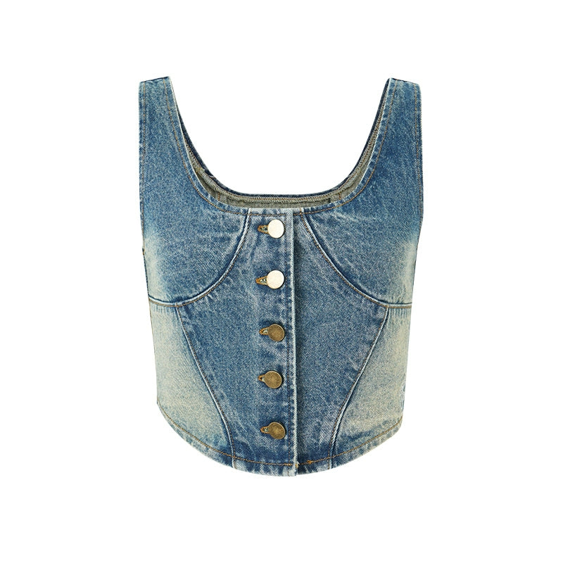 Vintage Denim Vest Set-Up