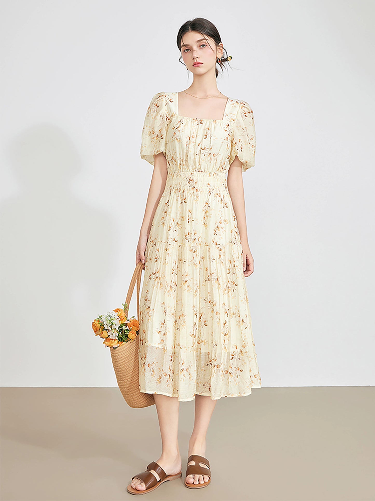 National Style Floral Dress