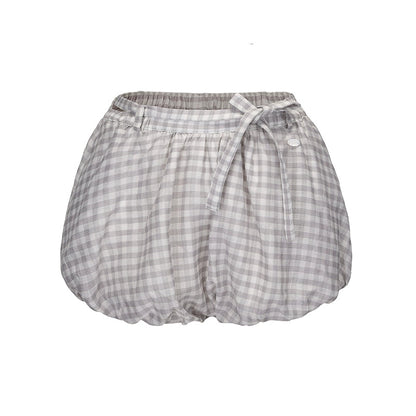 Plaid Silk Blend Suspender Set-Up