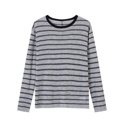 Vintage Striped Gray Knit Top