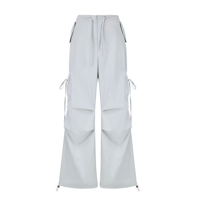 (Zhao Zhaoyi's same style) AYF bow micro pleated quick-drying pants American-style slim loose sports quick-drying pants