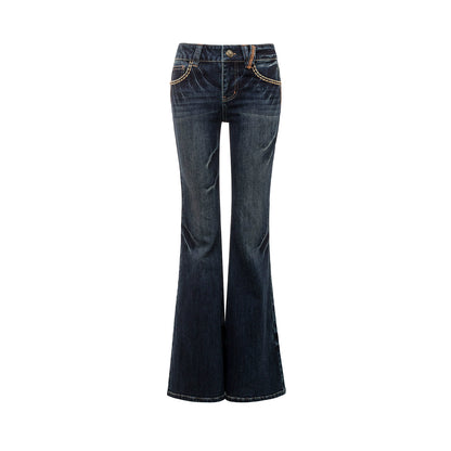 Blue Lightning Slimming Bootcut Pants