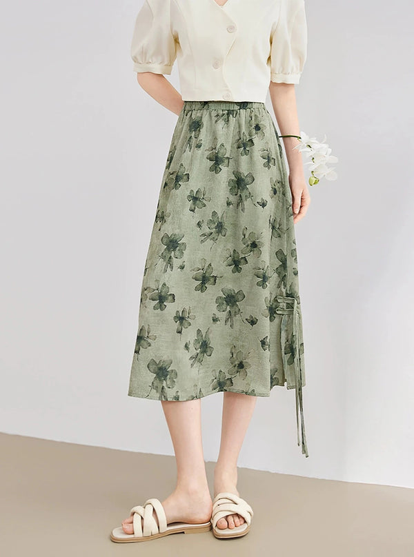 Elegant Chinese Style Smudge Skirt