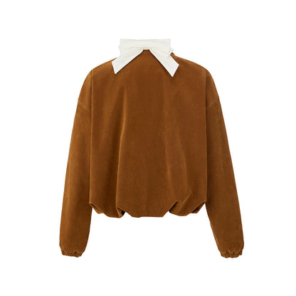 Detachable Bow Collar Jacket