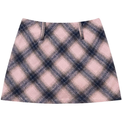 Misty Rain Plaid Skirt