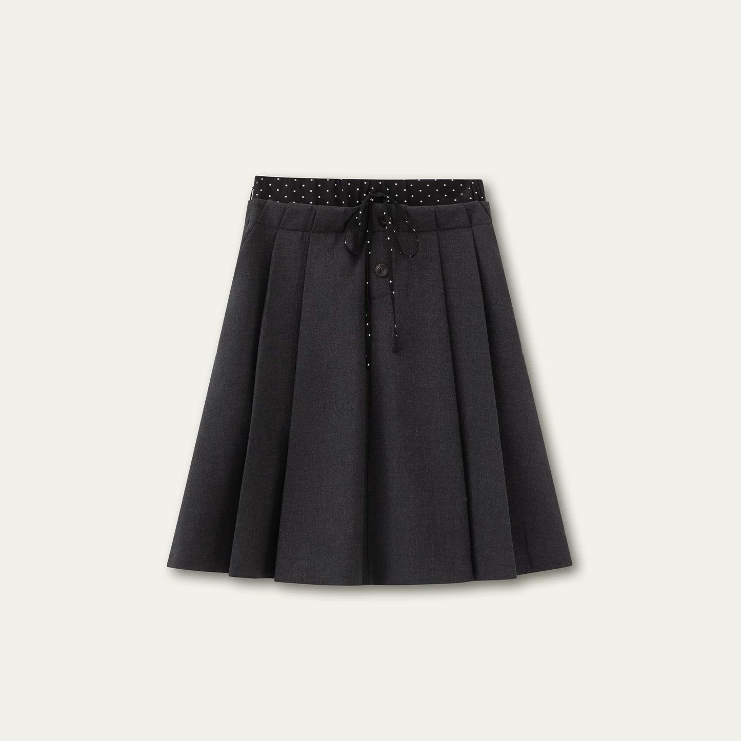 Polka Dot Pleated Skirt