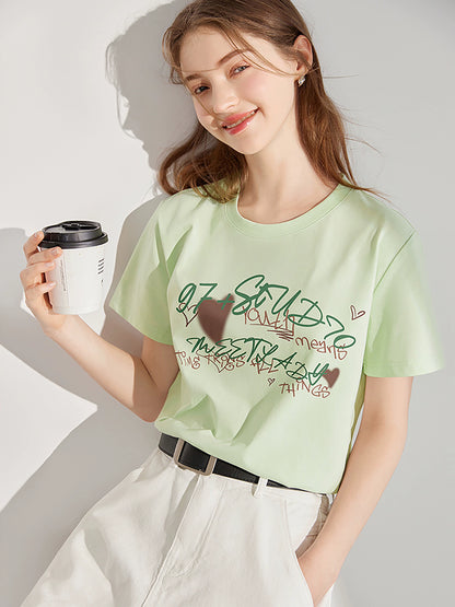 Short Sleeve Letter Print T-Shirt