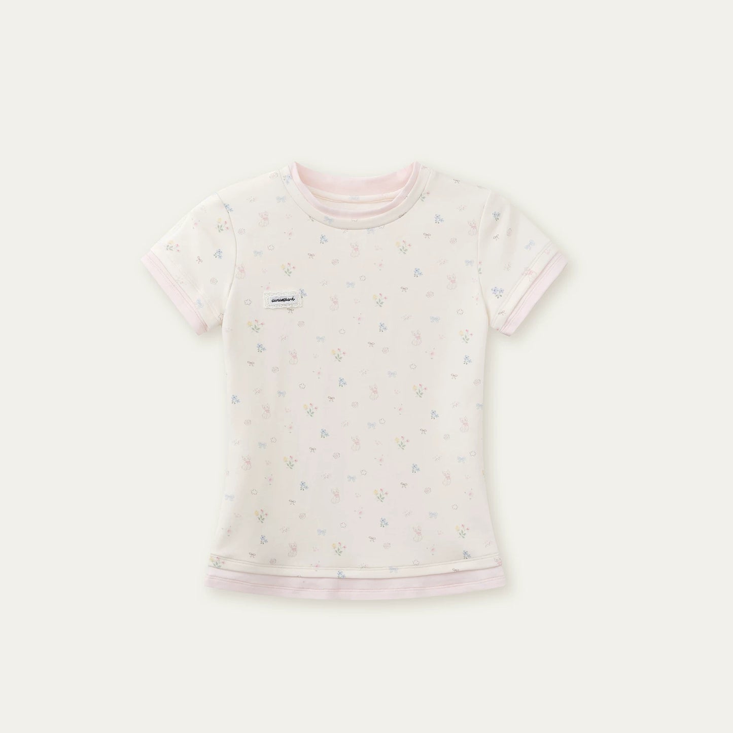 Contrasting Cotton Slim-Fit Top