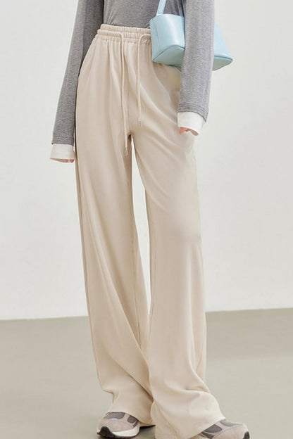 Loose Drape Wide-Leg Pants