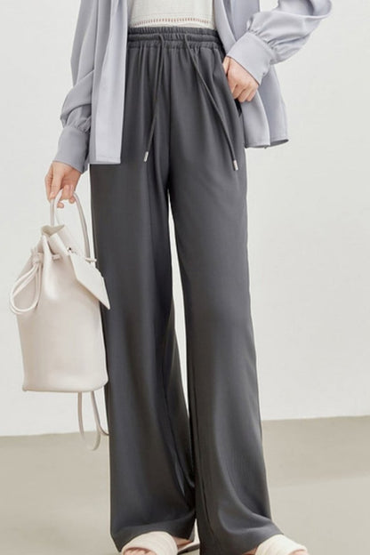 Loose Drape Wide-Leg Pants