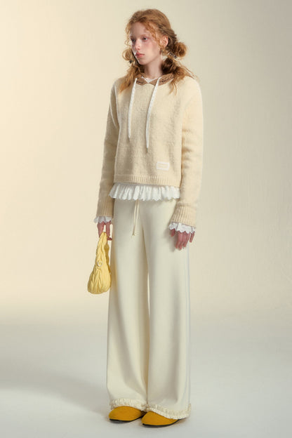 Hooded Cut-Out Sweater Top