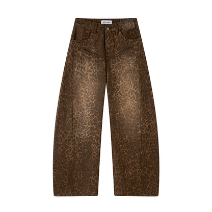 Leopard Split Wide Leg Pants