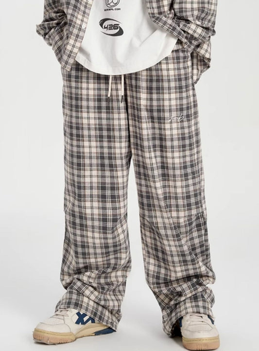 Hip Hop Graffiti Plaid Pants