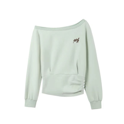 Slanted Shoulder Sweatshirt Set-Up