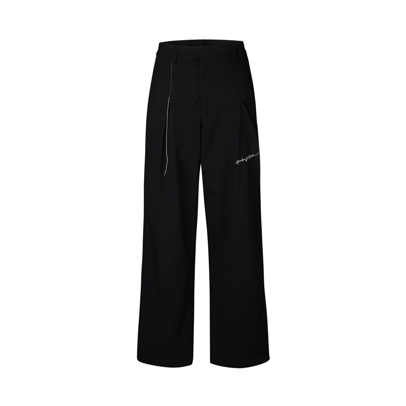 Pleated Straight Casual Pants