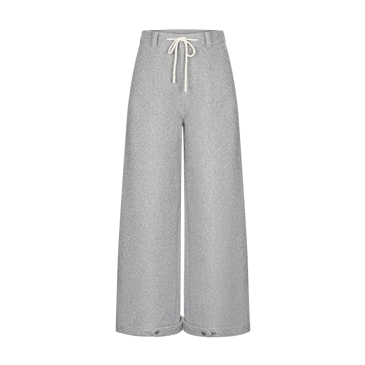 Thick Lambswool Straight-Leg Pants
