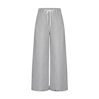 Thick Lambswool Straight-Leg Pants