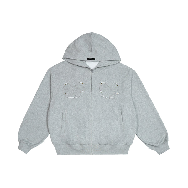 Loose Autumn Green And Grey Jacket