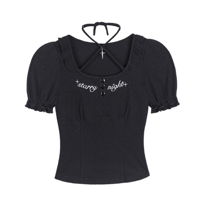 Vintage Black Lace Top