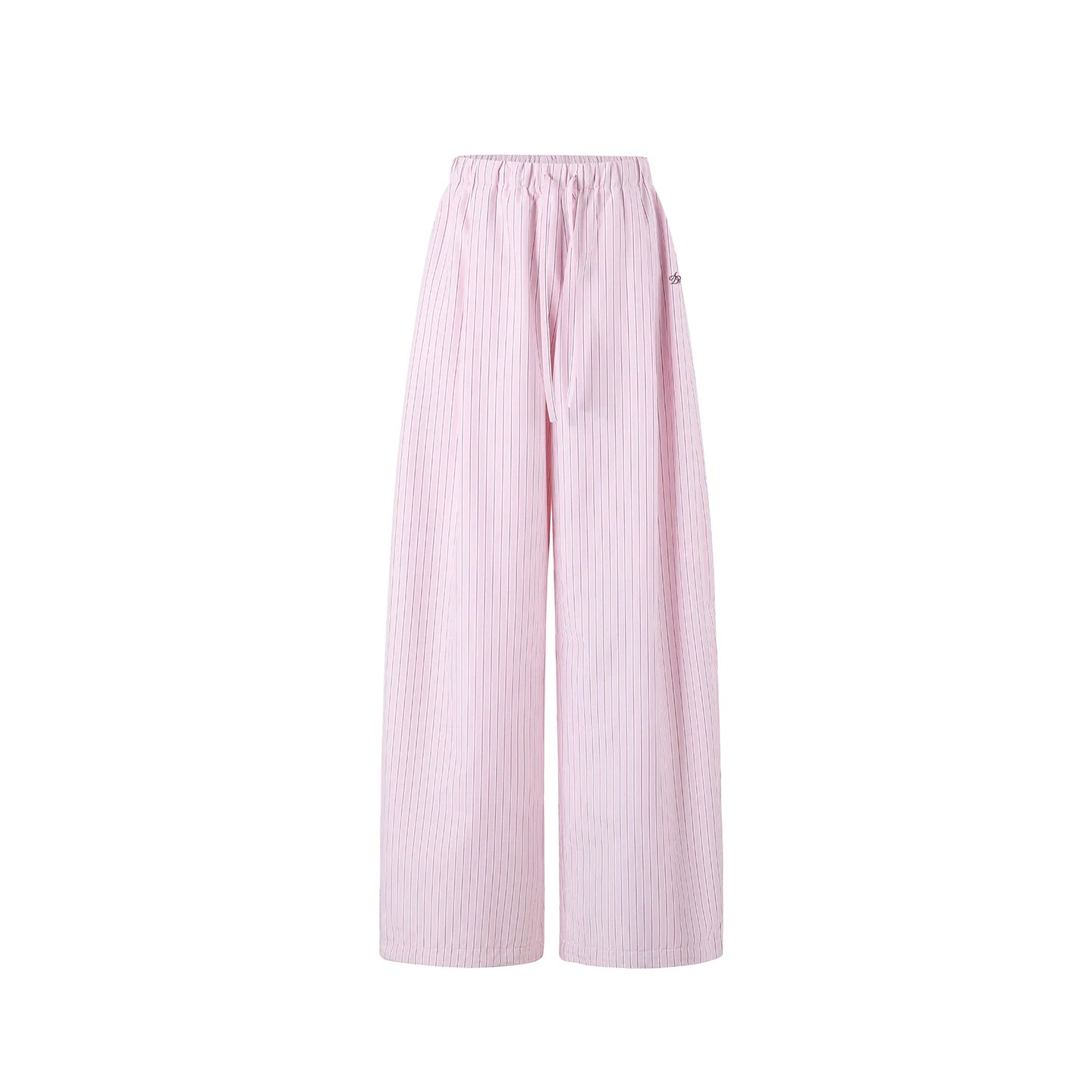 Pantaloni a Righe Color Bacca Chiaro