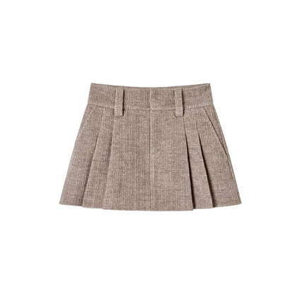 Vintage blazer pleated skirt two-piece set