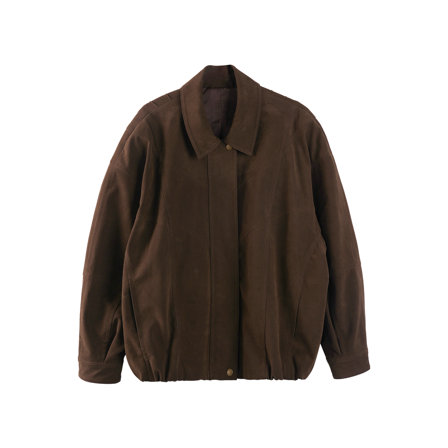 Muffin Cocoa Suede Lapel Jacket