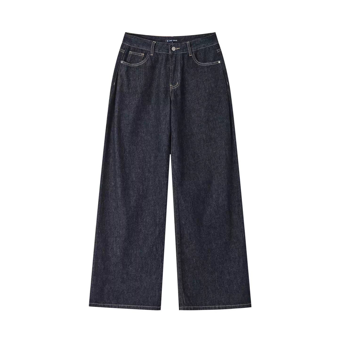 Pressed Pleat Dark Jeans