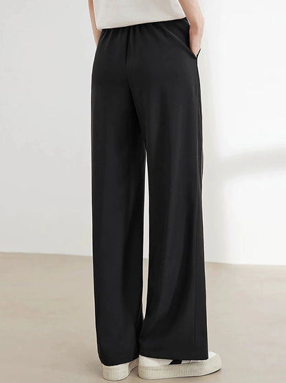 Thin Straight-Leg Pants