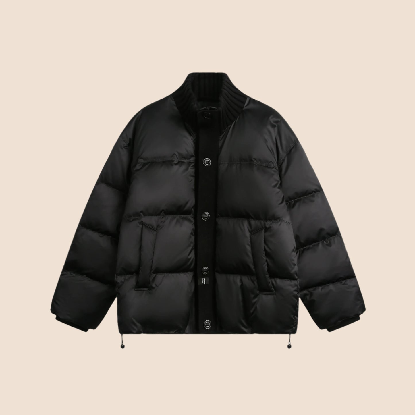 Contrast Stitching Padded Down Jacket