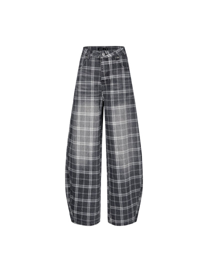American Check Scimitar Wide-leg Pants