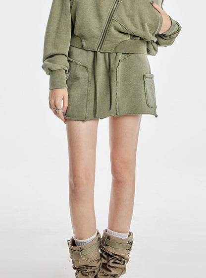 Niche Design Army Green Skirt