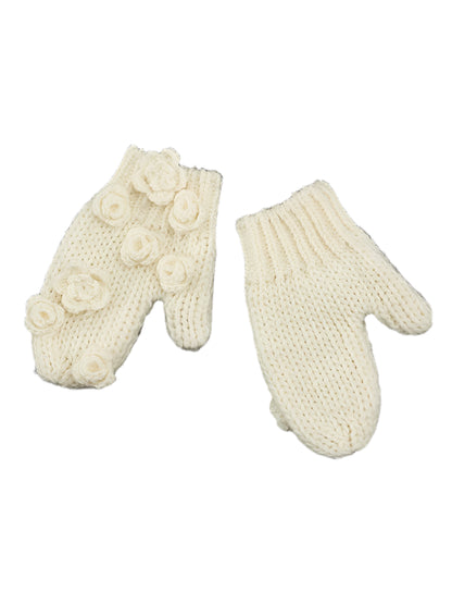 MAMC Rose Crochet Gloves Women's Autumn Winter Cute Warm 2024 New Knitted Gloves