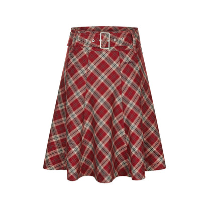 Retro Academy Checked Skirt