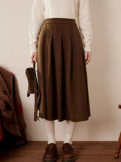 Mid-Length Pleated Skirt