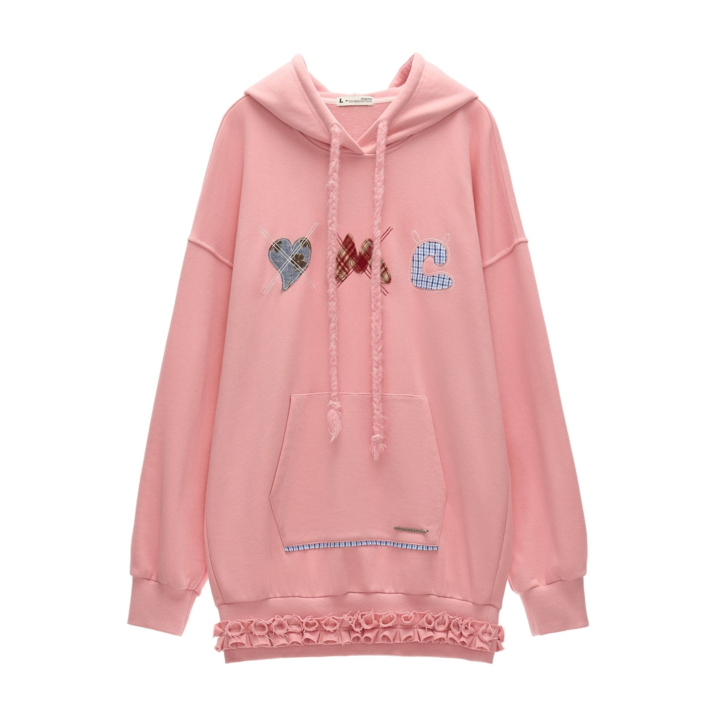 Patch Plaid Hooded Dress