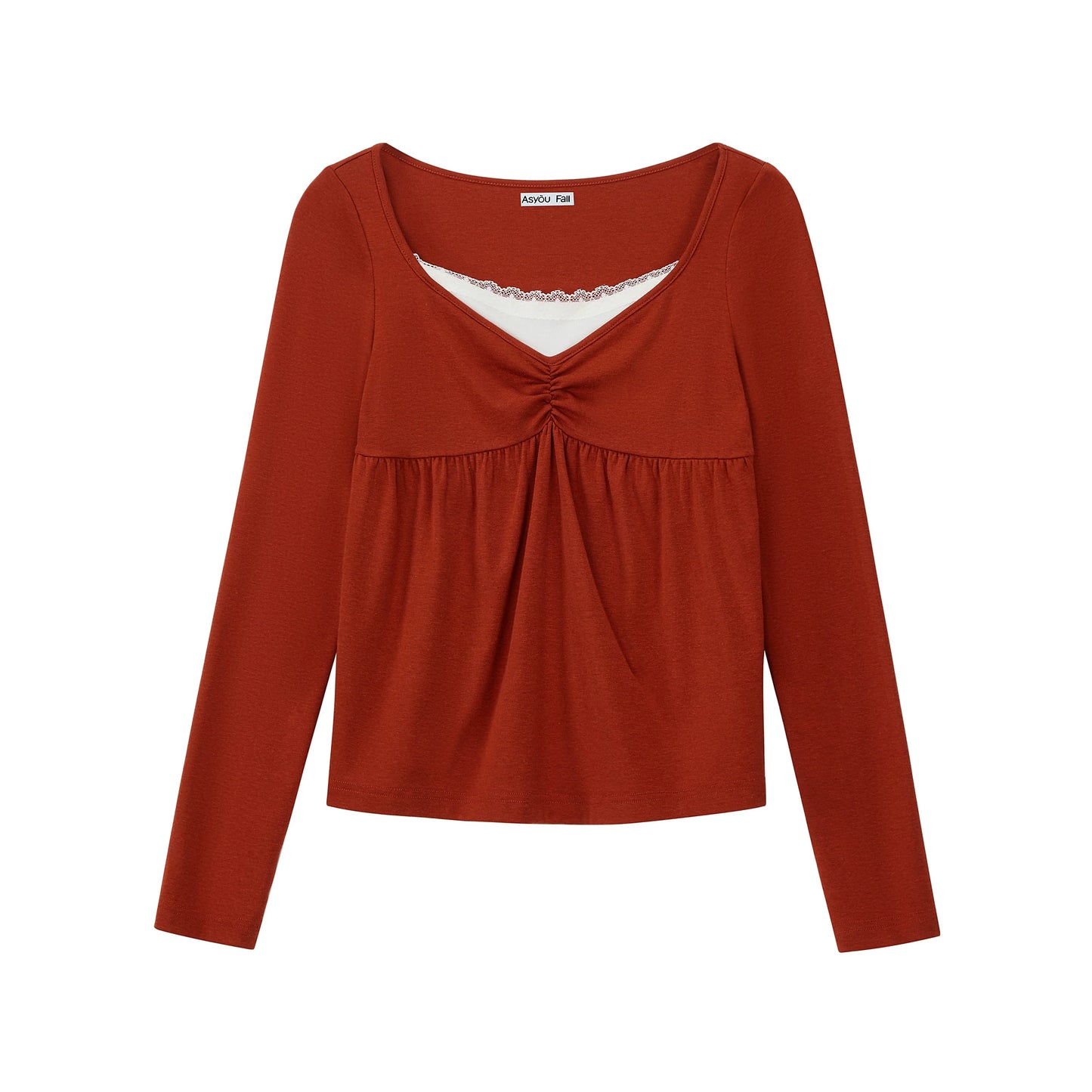 Lace Butterfly Collar Knit Top