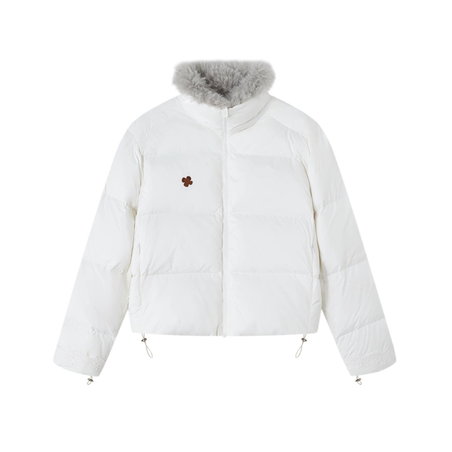 Fur Collar Patchwork Short down Jacket