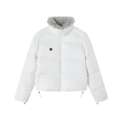Fur Collar Patchwork Short down Jacket