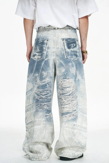 Printed Jeans Key Chain Digital Conley Trousers